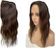 Women’s Hair Topper Toupee Human Hair 4 Clips 10cmx12cm Dark Chestnut #2 46 Cm