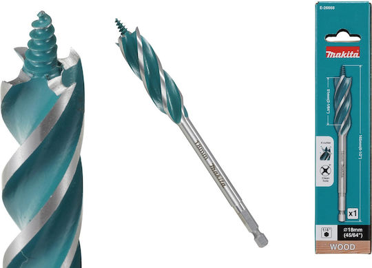 Makita Свредло с Шестоъгълно Стебло за Дърво 18x165mm