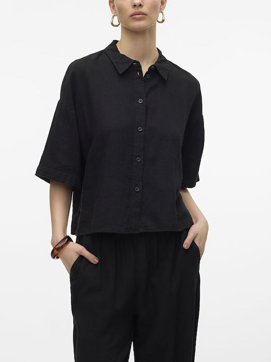 Vero Moda Short Sleeve Women's Shirt Black