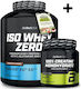 Biotechusa Iso Whey Zero 1816 гр + Biotechusa 100% Креатин Монохидрат 300 гр Кафе Лате