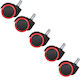 Freebox Caster for Office Chair Metallic 5pcs Black