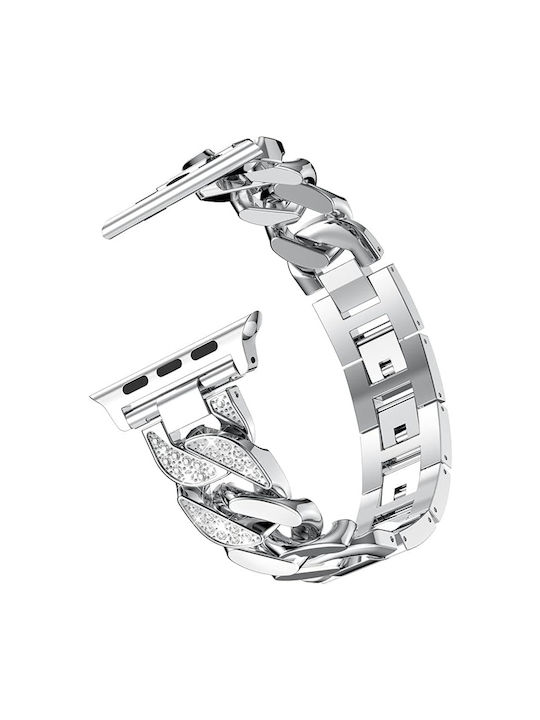Orso Elegantes Diamantenarmband Silber Für Apple Watch 44 45 46 49 mm