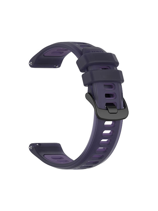 Techsuit Purple Silicone Strap (Samsung Galaxy Watch4/5/Active 2 Huawei Watch GT 3)