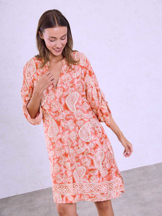 Celestino Women's Kaftan Shirt Metallic Paisley...