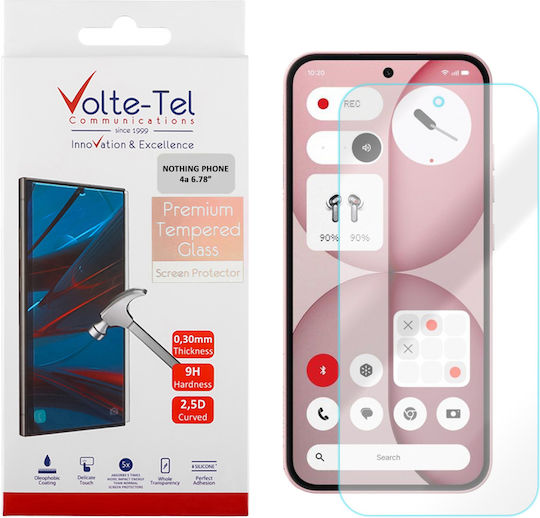 Volte-tel Tempered Glass Nothing Phone 4a 6.78in 9h 0.30mm 2.5d Full Glue