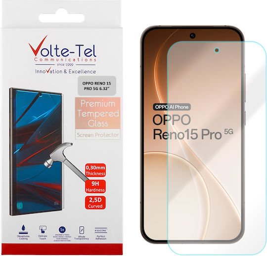 Volte-tel Tempered Glass Oppo Reno15 Pro 5g 6.32in 9h 0.30mm 2.5d Full Glue
