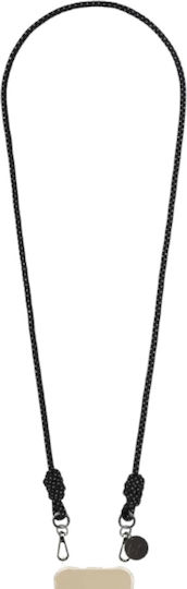 La Coque Francaise Nolan Polka Dot Fabric Strap Black White 362337 Women's