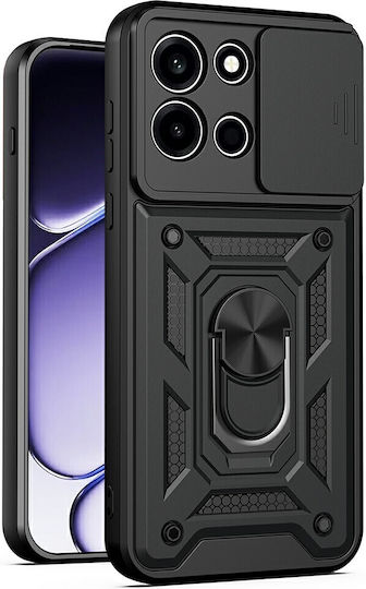 Hybrid Handyhülle Kamera Türchen Ring Halterung Oneplus Nord 6 5g Schwarz