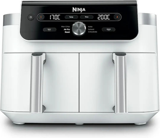 Ninja Dual Zone XL Air Fryer με Διπλό Αποσπώμενο Κάδο 9.5lt Λευκό