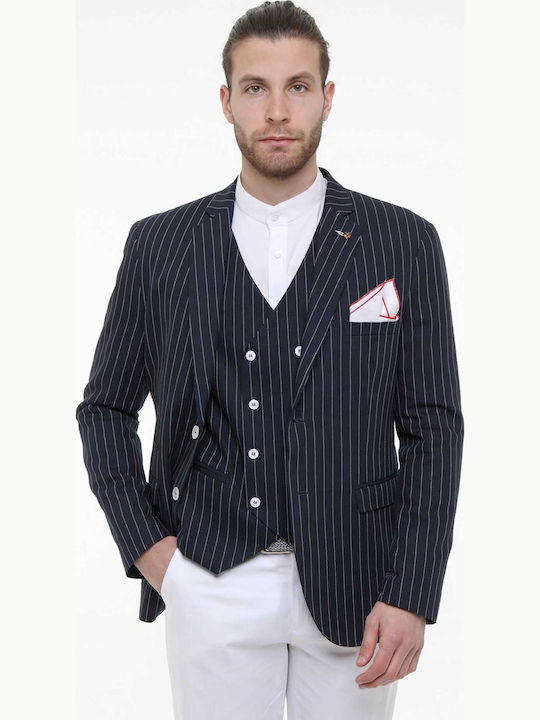 Summer Men’s Suit Jacket Slim Fit Blue