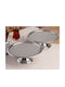 SteweHome Inox Dessert Tower Stand with Silver Base Diameter 22cm 2 Pieces
