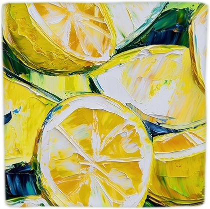 Διακοσμητικό Πλακάκι Φυσική Πέτρα Sliced Lemons