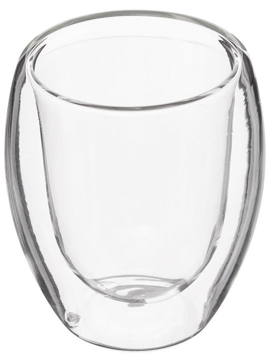 S-d Clea Σετ Φλιτζάνια Espresso Γυάλινα Καφέ 70ml 2τμχ