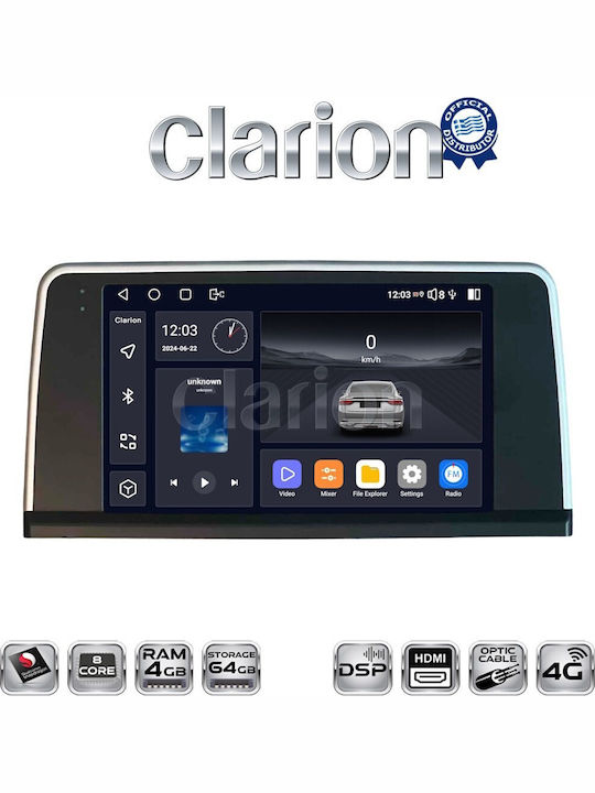 Clarion Gl74350 OEM Multimedia Car Screen BMW Series 3 2010 > F30 F31 F34 F35 F80 BMW Series 4 2013 > F32 F33 F36 F83 System NBT CarPlay Android Auto BT GPS WiFi GPRS