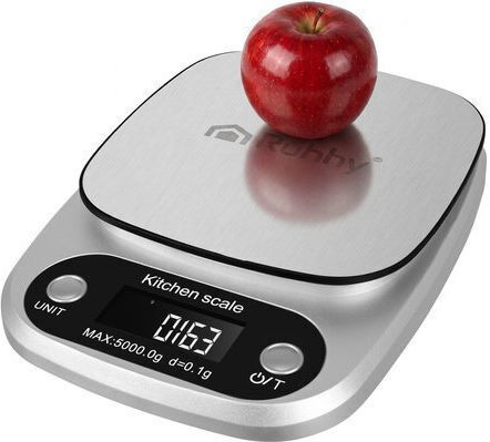Ruhhy Digital Kitchen Scale with Bucket up to 5kg Grey