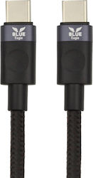 Blue Eagle Be-dccc-14 Braided Data Cable Type C - Type C 1m Black Blue Eagle Be-dccc-14 Braided Data Cable Type C - Type C 1m Black