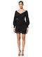 Naf Naf Arriba Women's Dress Small Black Lace Xxs