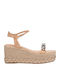 Women's Summer Espadrille Platforms Beige