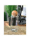 SteweHome Sugar Jar with Lid and Stand Glass Grey 1300ml