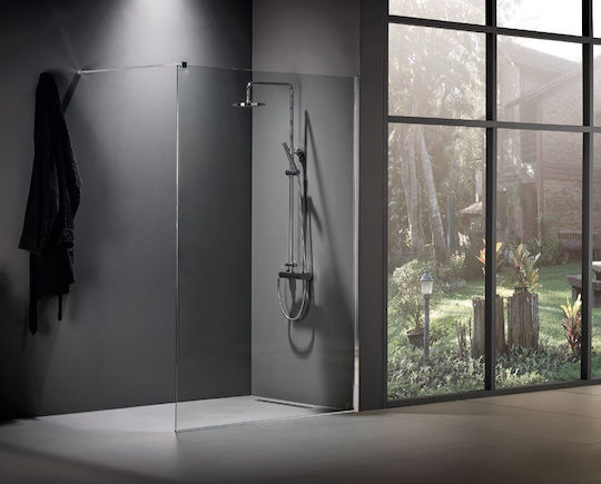 Devon Iwis Walk-in Duschkabine mit Schiebetür 77-79x200cm Klarglas Chrom