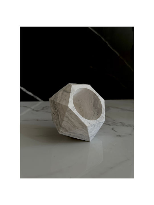 SteweHome Διακοσμητικό Βάζο Τσιμεντένιο Γκρι 7x7xΥ11cm