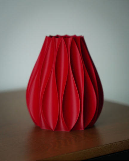SteweHome Βάζο Πολυρητίνη Κόκκινο 10xΥ10cm
