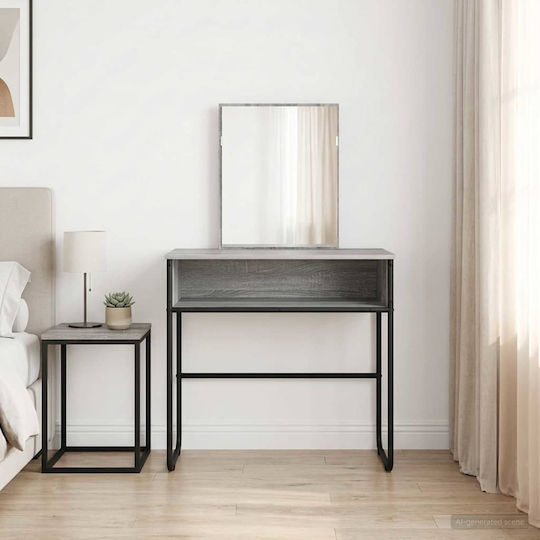 Wooden Grey Desk 81x40x131cm