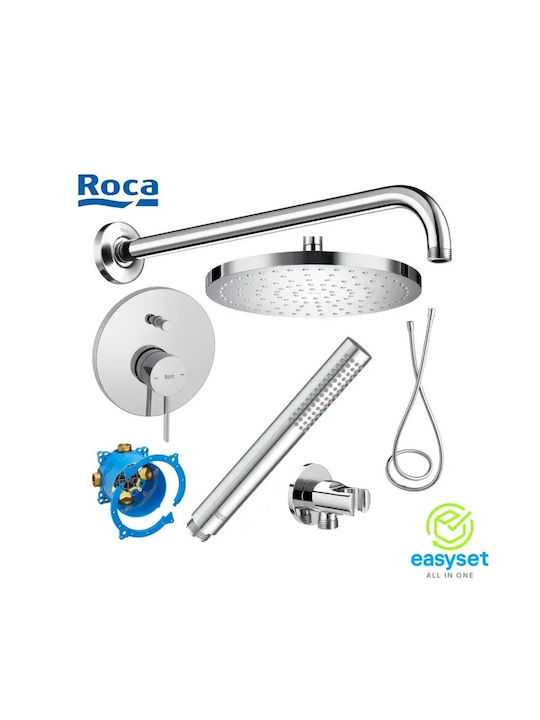 Roca 50C00+A5A0B9EC00 για Ντουζιέρα Ασημί