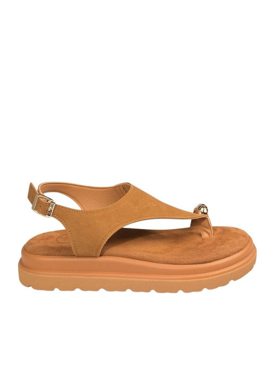 J&C Women's Flat Sandals Brown
