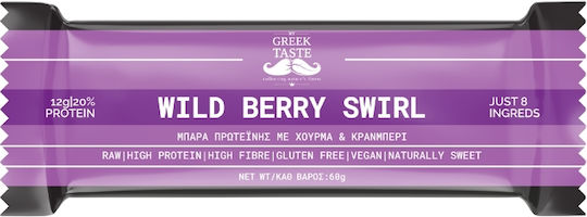 myGreekTaste Proteinriegel mit 12g Eiweiß & Geschmack Wild Berry Swirl 60g