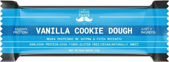 myGreekTaste Proteinriegel mit 12g Eiweiß & Geschmack Vanille Cookie Dough 60g