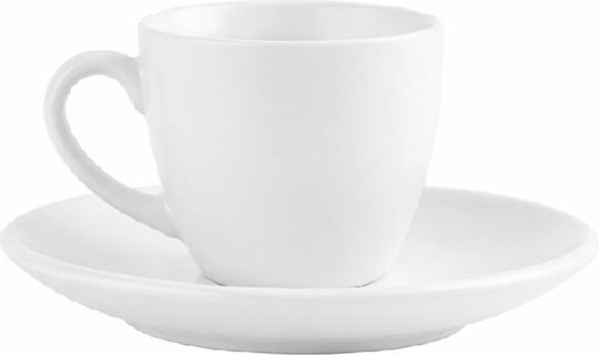 Espiel Morgan Ceașcă Espresso din Porțelan Alb 90ml