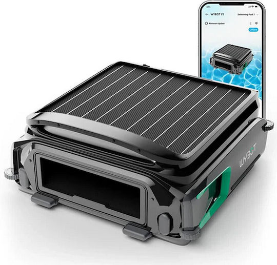 Wybot F1 Solar Безжична Робот Прахосмукачка за Басейн 33W Дъно / Стени с Филтър 7lt