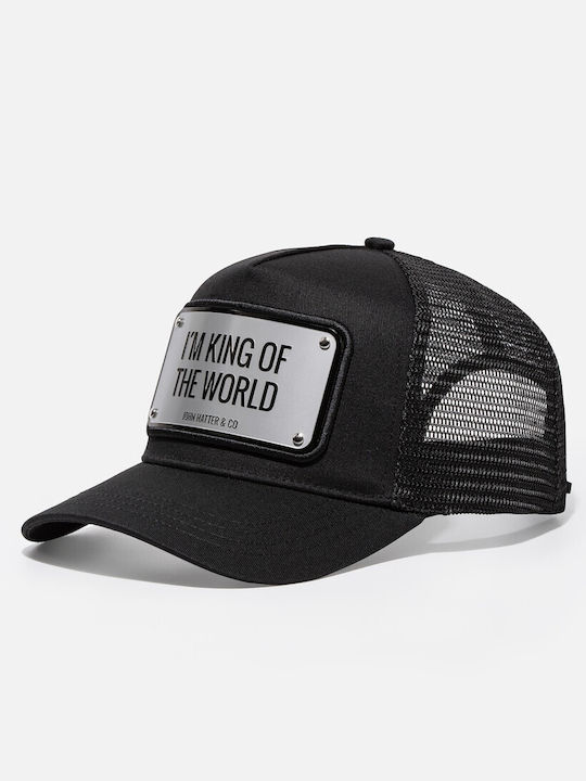 I'm King World Negru Jockey Căciulă Patch Metalic John Hatter & Co