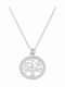 Ios Tree Necklace Made of Silver with Zircon