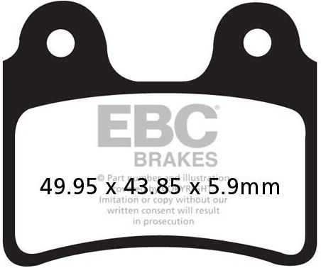 EBC Τακάκια Φρένων Πίσω Μοτοσυκλέτας Ajp Pr3 200 Enduro 08-11