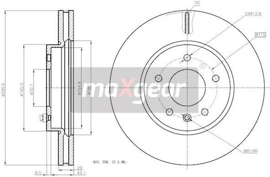 Disc de frână față Opel Antara Captiva 09a63010