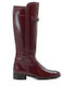 Leder Damenstiefel Burgundisch