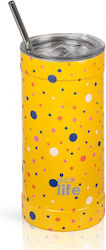 Ecolife Θερμός 500ml Dots In Yellow Ecolife Θερμός 500ml Dots In Yellow