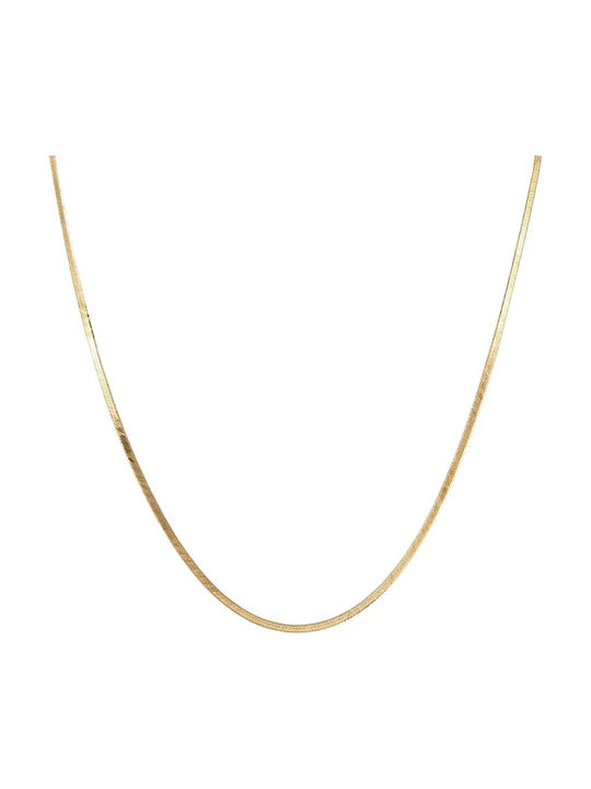 Damen Goldene Halskette Schlange 9K