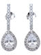 Gatsa White Gold 14K Dangle Earrings with Stones