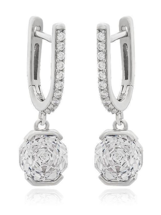 Jools Silver Dangle Earrings with Stones