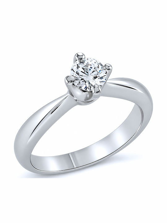 VTJ Einzelner Steine Ring aus Silber mit Diamant