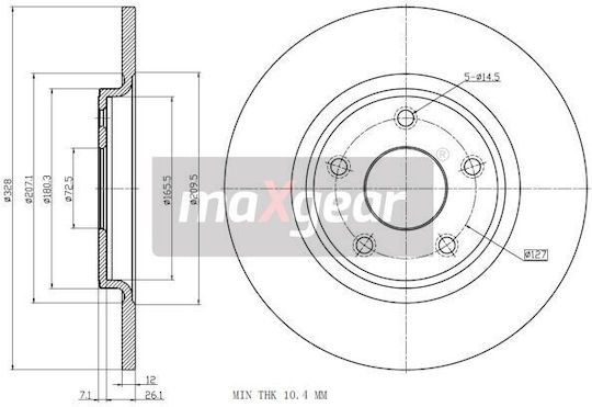 Δίσκος Φρένων Fiat Πίσω Freemont 2.0 Jtd 2.4-3.6 V6 11 Ada104372
