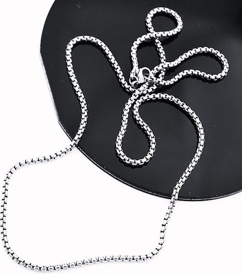 Stählerne Geflochtene Kette 2mm Silber 60cm 139-52