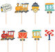 Partygeschirr Süßigkeiten Dekoration Cupcakes Zug Happy Express 8 Stück
