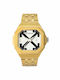 Off White Herrenuhr Batterie mit Metall-Armband