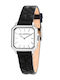 Karl Lagerfeld Womens Watch Battery with Black Leather Strap