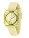 Chronostar Women's Watch Battery with Green Rubber Strap