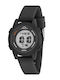 Chronostar Digital Womens Watch 35mm Battery with Black Rubber Strap